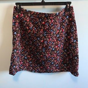 NWT Loft Velvet Floral Mini Skirt